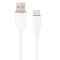 CABLU alimentare si date GEMBIRD, pt. smartphone, USB 2.0 (T) la USB 2.0 Type-C (T), 1.5m, protectie silicon, alb, &quot;CC-USB2S-AMCM-1.5M-W&quot; (timbru verd