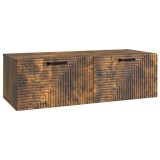 vidaXL Oglindă TV montată pe perete Stejar fumuriu 98 x 41 x 30 cm 898700