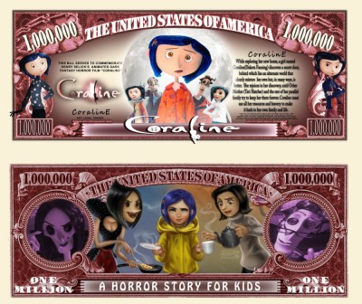 !!! SUA = FANTASY NOTE (TJ6) = DESENE ANIMATE : CORALINE - 2024 - UNC foto
