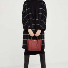 Silvian Heach palton de lana culoarea negru, de tranzitie, cu doua randuri de nasturi