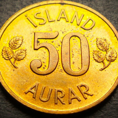 Moneda 50 AURAR - ISLANDA, anul 1971 * cod 3868 B = UNC DIN FASIC!