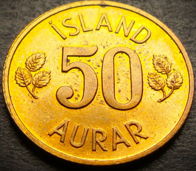 Moneda 50 AURAR - ISLANDA, anul 1971 * cod 3868 B = UNC DIN FASIC! foto