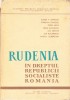 Rudenia in Dreptul R.S.R. - Eugen Barasch, 1966, Editura Academiei, Drept Civil, 345 pagini