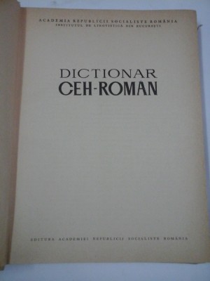 DICTIONAR CEH-ROMAN foto