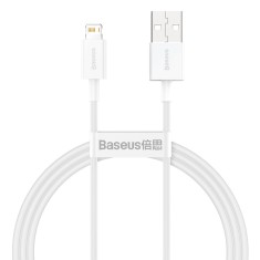 CABLU alimentare si date Baseus Superior, Fast Charging Data Cable pt. smartphone, USB la Lightning Iphone 2.4A, 1m, alb &quot;CALYS-A02&quot; (timbru verde 0.0