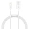 CABLU alimentare si date Baseus Superior, Fast Charging Data Cable pt. smartphone, USB la Lightning Iphone 2.4A, 1m, alb &quot;CALYS-A02&quot; (timbru verde 0.0