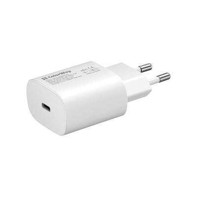 ColorWay - Wall Charger (CW-CHS033PD-WT) - Type-C PD3.0 PPS, Huawei FCP, Samsung AFC, Apple Fast Charge, 25W, 3A - White foto