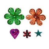 Set 5 modele cu paiete pentru activitati crafts, 0.5-3 cm