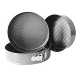 Cumpara ieftin Set 3 Tavi Rotunde Detasabile Pentru Torturi, Diametre 28 26 24 cm, Metal, Baza Detasabila