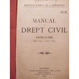 Dumitrescu - Manual de drept civil, partea ultima (Editia: 1921)