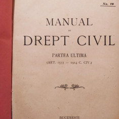 Dumitrescu - Manual de drept civil, partea ultima (1921)