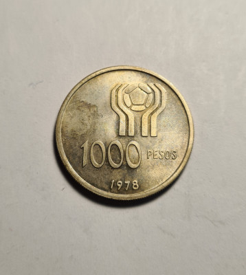 Argentina 1000 Pesos 1978 UNC Campionatul Mondial de Fotbal foto