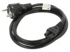 Cablu CEE 7/7 E/F 1,8m PVC negru cu mufă IEC C5 mamă, Lanberg