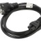 Cablu CEE 7/7 E/F 1,8m PVC negru cu mufă IEC C5 mamă