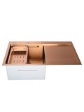 Chiuveta Bucatarie Handmade SanDonna HD7850 Cupru 780x500x230 mm Inox