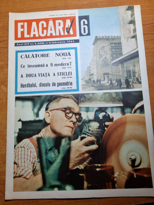 flacara 6 februarie 1965-art. si foto piatra neamt,baia mare,bradu pitesti,buzau