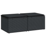 Cumpara ieftin Set mobilier de gradina cu perne, 2 piese poliratan/lemn acacia