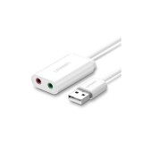 Card audio extern USB UGREEN 15cm (alb)