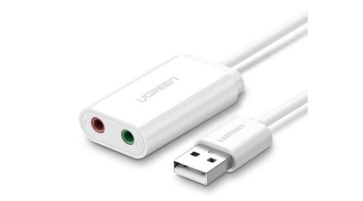 Card audio extern USB UGREEN 15cm (alb) foto