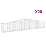 Cumpara ieftin Cosuri gabion arcuite 20 buc, 400x30x60/80 cm, fier galvanizat