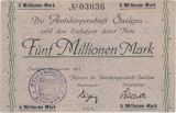 1923 (14 IX), 5.000.000 mark - Germania (Bad Saulgau) - stare UNC!