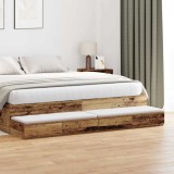 VidaXL Sertare de pat, lemn vechi, 200x36,5x16,5 cm lemn prelucrat