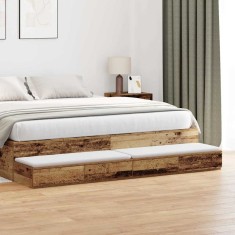 vidaXL Sertare de pat, lemn vechi, 200x36,5x16,5 cm lemn prelucrat