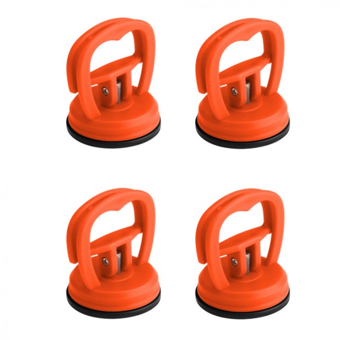Set 4 ventuze reparatii auto, Plastic, Portocaliu