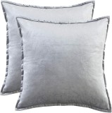 Cumpara ieftin Set 2 fete de perna Ommato, 40 x 40 cm, catifea, argintiu