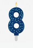 Lumanare pentru tort - Number 8 - Blue | Legami