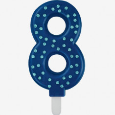 Lumanare pentru tort - Number 8 - Blue | Legami