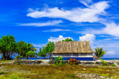 Tablou canvas Casa din Kiribati, 45 x 30 cm foto