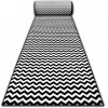 Traversa Sketch F561 negru și crem - Zig Zag, 100 cm, Dreptunghi, Polipropilena