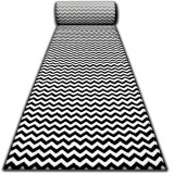 Traversa Sketch F561 negru și crem - Zig Zag, 100 cm, Dreptunghi, Polipropilena