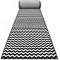 Traversa Sketch F561 negru și crem - Zig Zag, 100 cm
