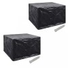 Huse Protectie Mobilier Gradina Poliratan, 113x113x73cm, Impermeabile, Set 2 Bucati, Negru
