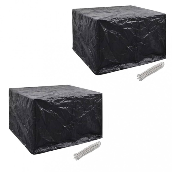 Gossi huse mobilier gradina 2 buc. set poliratan 8 ocheti 113x113 cm