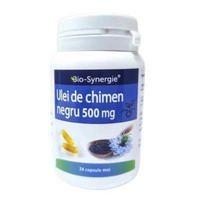 Ulei de Chimen Negru 500 miligrame 24 capsule Bio Synergie foto