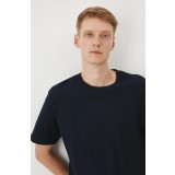 Medicine tricou din bumbac barbati, culoarea albastru marin, neted