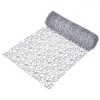 Tesatură Decorativă Crăciun, Plasă Glitter, Culoare Argintie, Dimensiuni 5m x 24cm, Oem