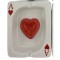 Scrumiera tip carte joc as inima rosie