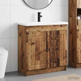Cumpara ieftin Set de mobilier pentru baie Lemn vechi 56 x 37,5 x 81 cm