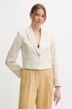 United Colors of Benetton sacou de in culoarea bej, un singur rand de nasturi, uni, 2AGHDW037