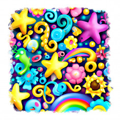 Sticker decorativ Stele, Multicolor, 55 cm, 11475ST