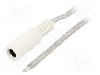 Cablu alimentare DC, cabluri, DC 5,5/2,1 soclu, transparent, 0,25m, BQ CABLE - DC.CAB.8010.0020