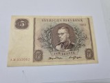 bancnota suedia 5 k 1963