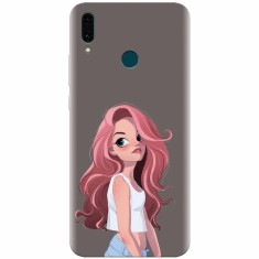 Husa silicon pentru Huawei Y9 2019, Cute Girl