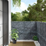 VidaXL Paravan de grădină cu aspect de piatră, gri, 600x120 cm PVC