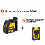 Cumpara ieftin Pachet DeWalt: Nivela Laser DW088K Si Telemetru De Buzunar DW055PL