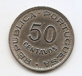 Angola 50 Centavos 1950 Nickel-bronz, 22.64 mm KM-72